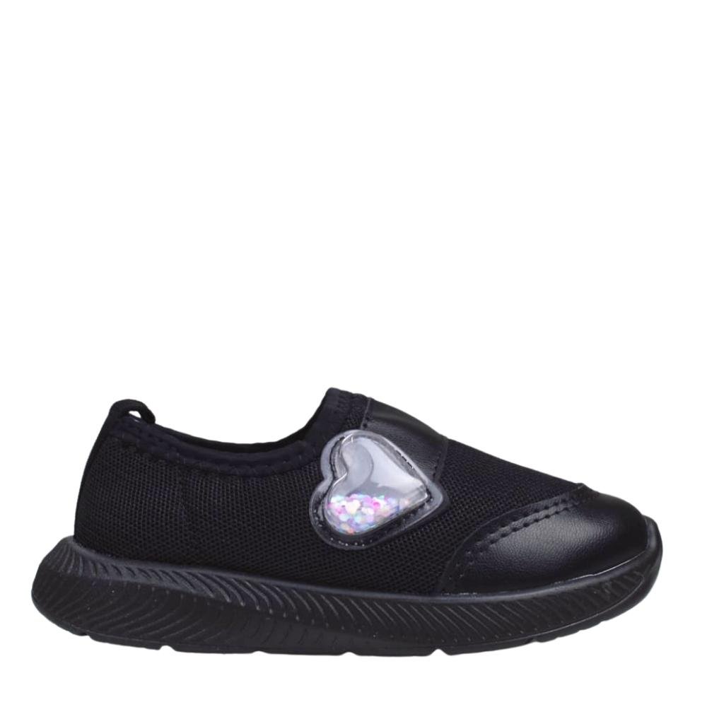 Tênis Infantil Menina com Glitter Leve Molekinha 2723.107 Preto 2