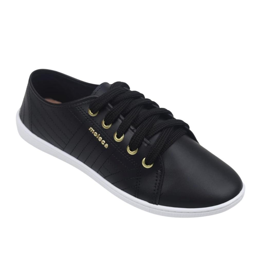 Tênis Casual Feminino Moleca 5605.434 Preto 1