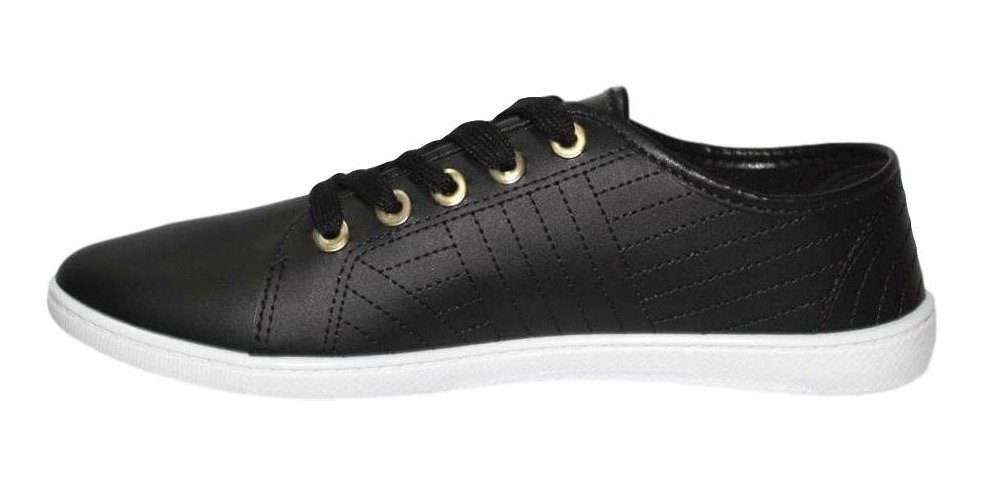 Tênis Casual Feminino Moleca 5605.434 Preto 3