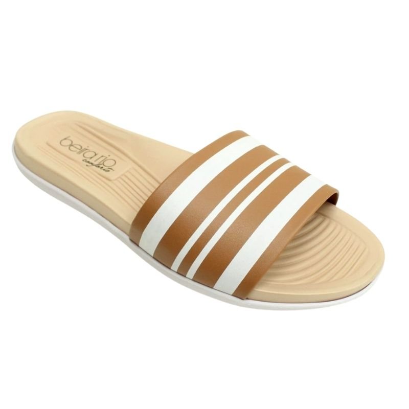 Chinelo Sandália Feminino Slide Promoção Beira Rio Conforto Marrom 1
