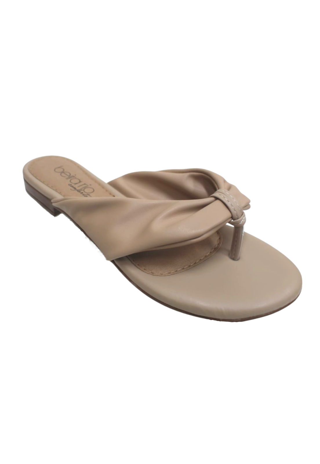 Chinelo Rasteira Feminina Slide Beira Rio 8427106 Bege 3