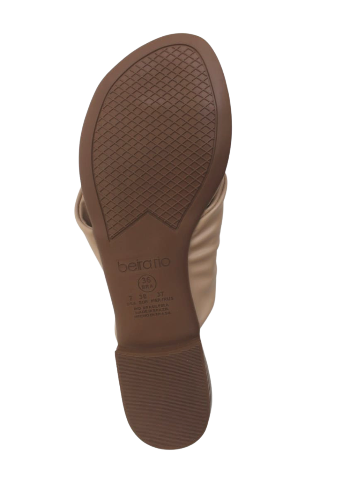 Chinelo Rasteira Feminina Slide Beira Rio 8427106 Bege 5