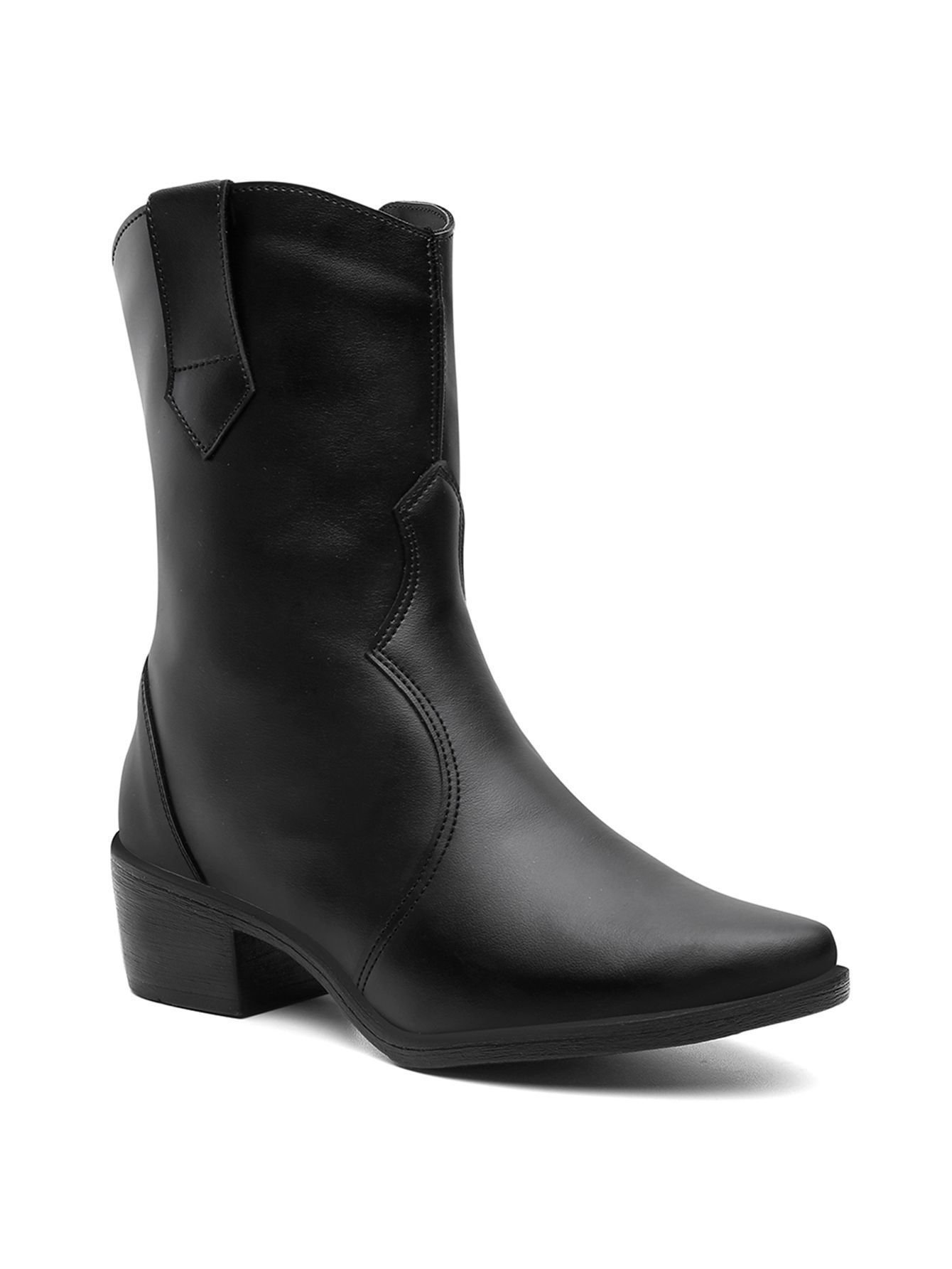 Bota Vicerinne Cano Médio Western Feminino Preto 4