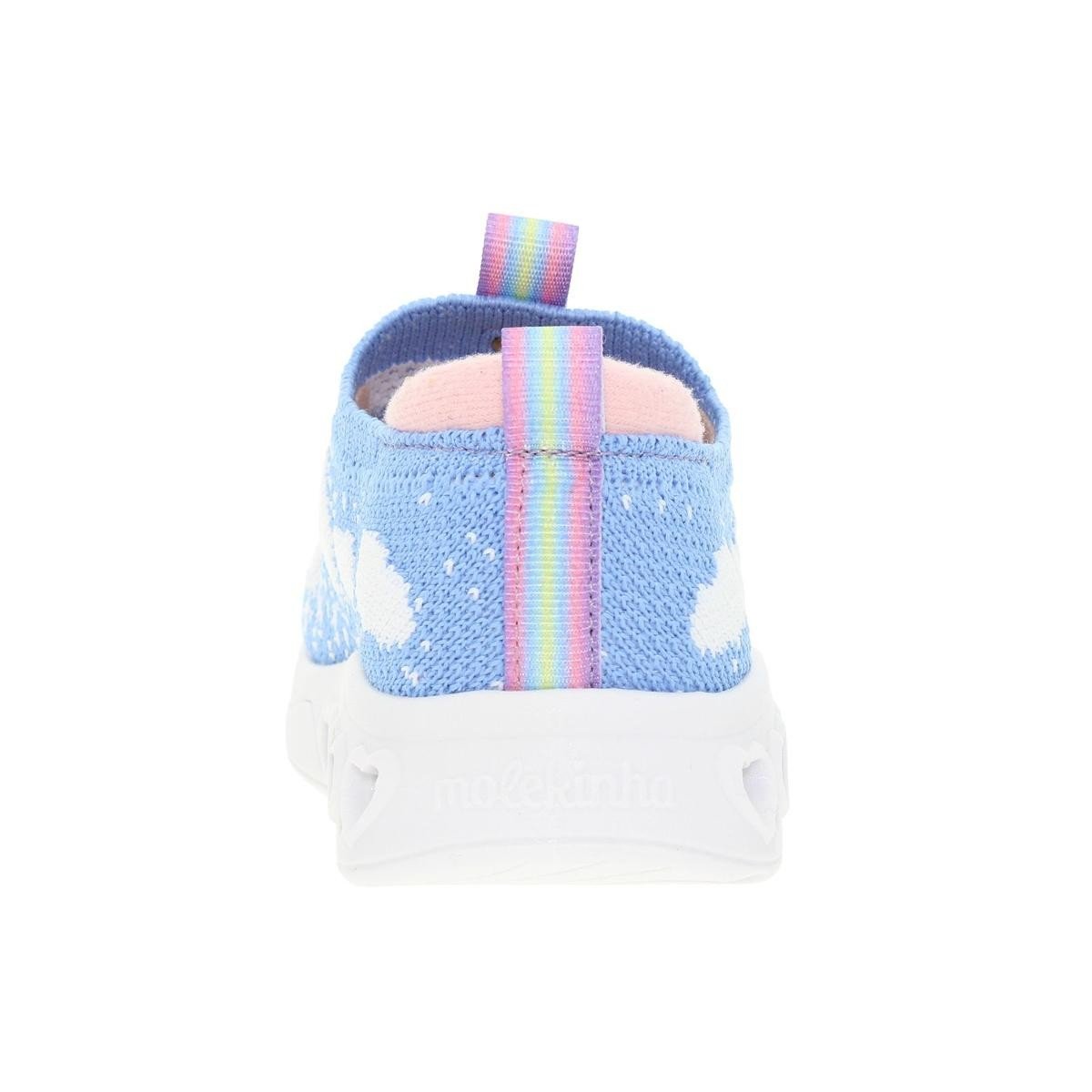 Tenis Molekinha 2720.110 Led Calce Fácil Knit Infantil Azul 4