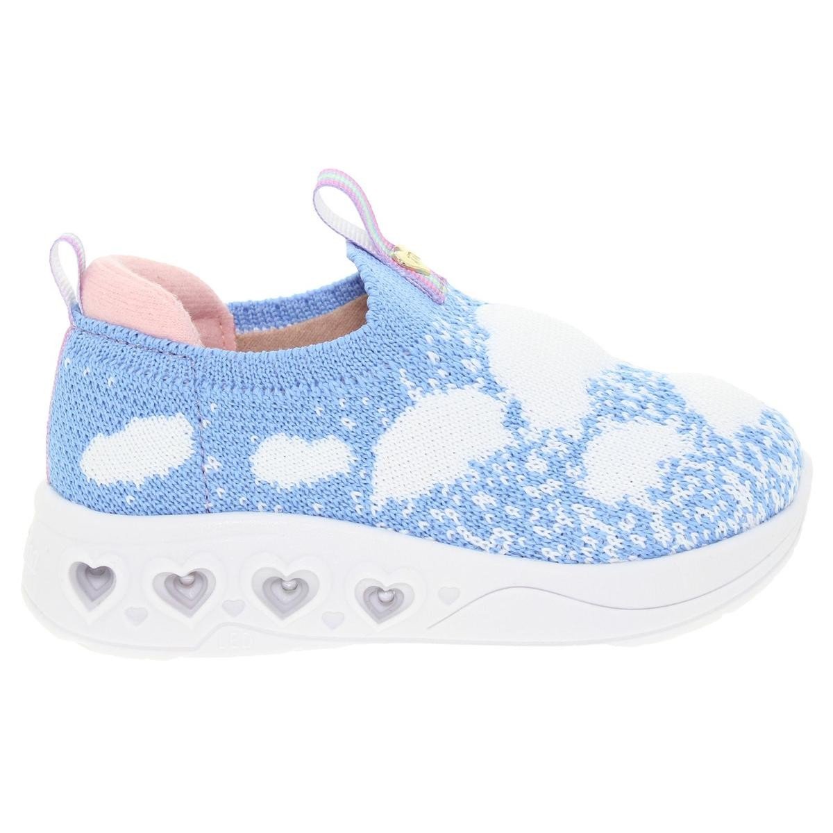 Tenis Molekinha 2720.110 Led Calce Fácil Knit Infantil Azul 5