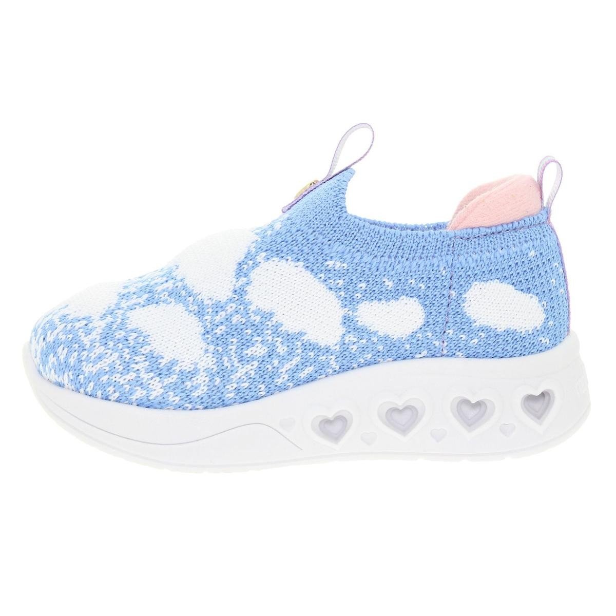 Tenis Molekinha 2720.110 Led Calce Fácil Knit Infantil Azul 2