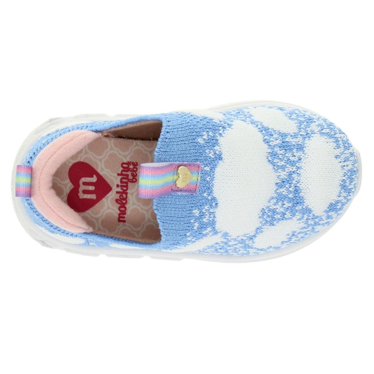 Tenis Molekinha 2720.110 Led Calce Fácil Knit Infantil Azul 6