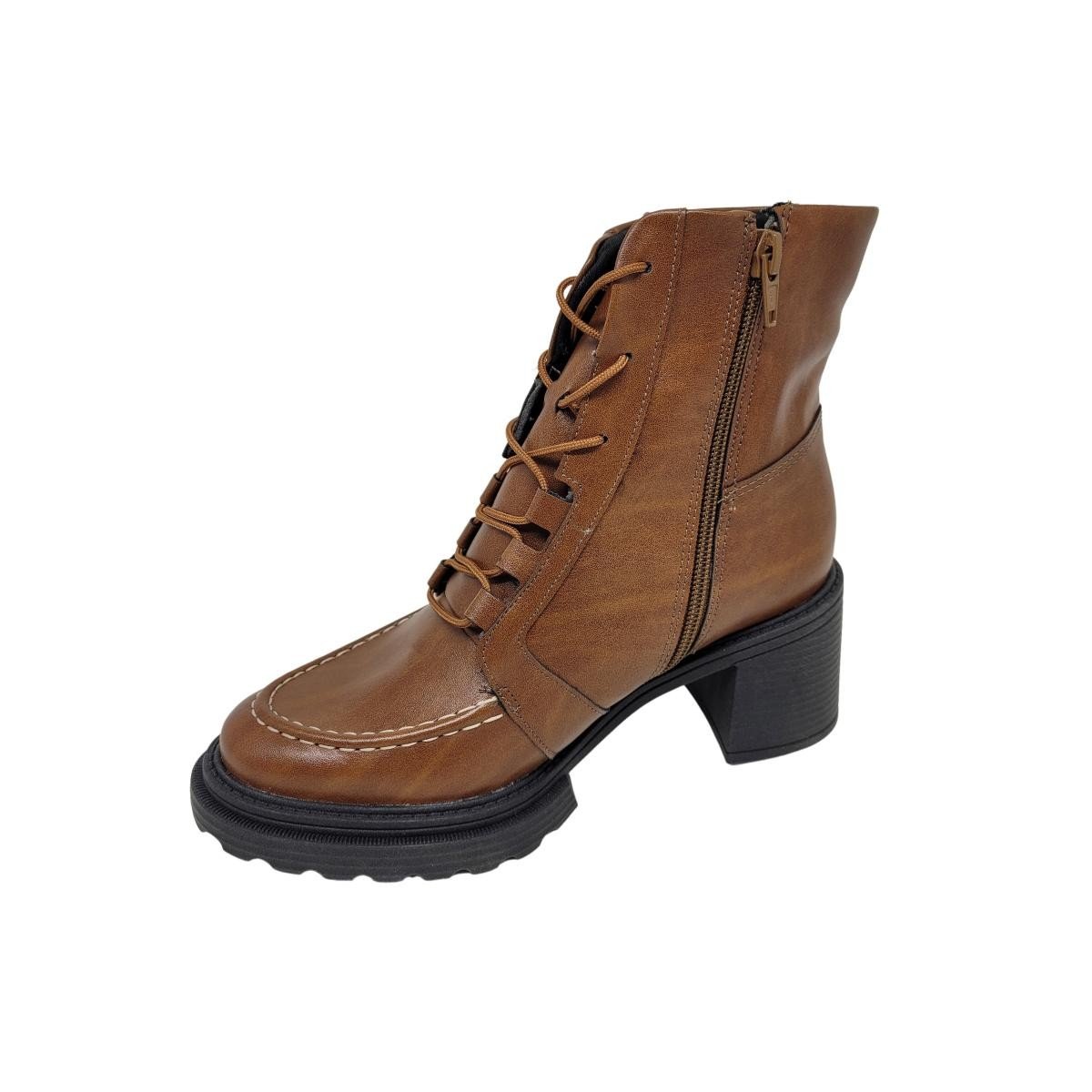 Bota Piccadilly 753005 Coturno Tratorado Feminino  Marrom 2