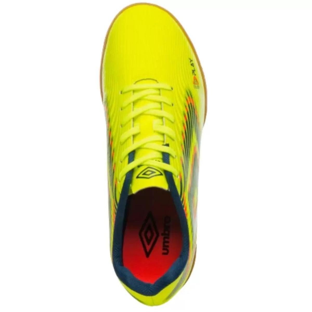 Chuteira Umbro Play Futsal Indoor Masculina  Amarelo 4