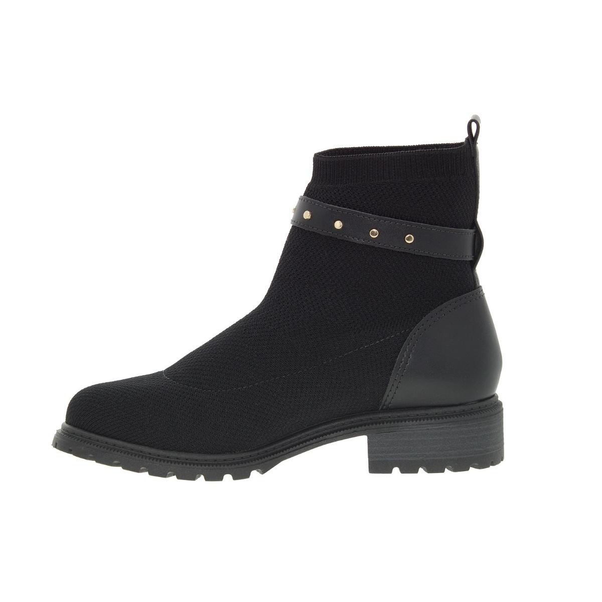 Bota Modare Ultraconforto 7074.104 Coturno Tratorado Feminino  Preto 2