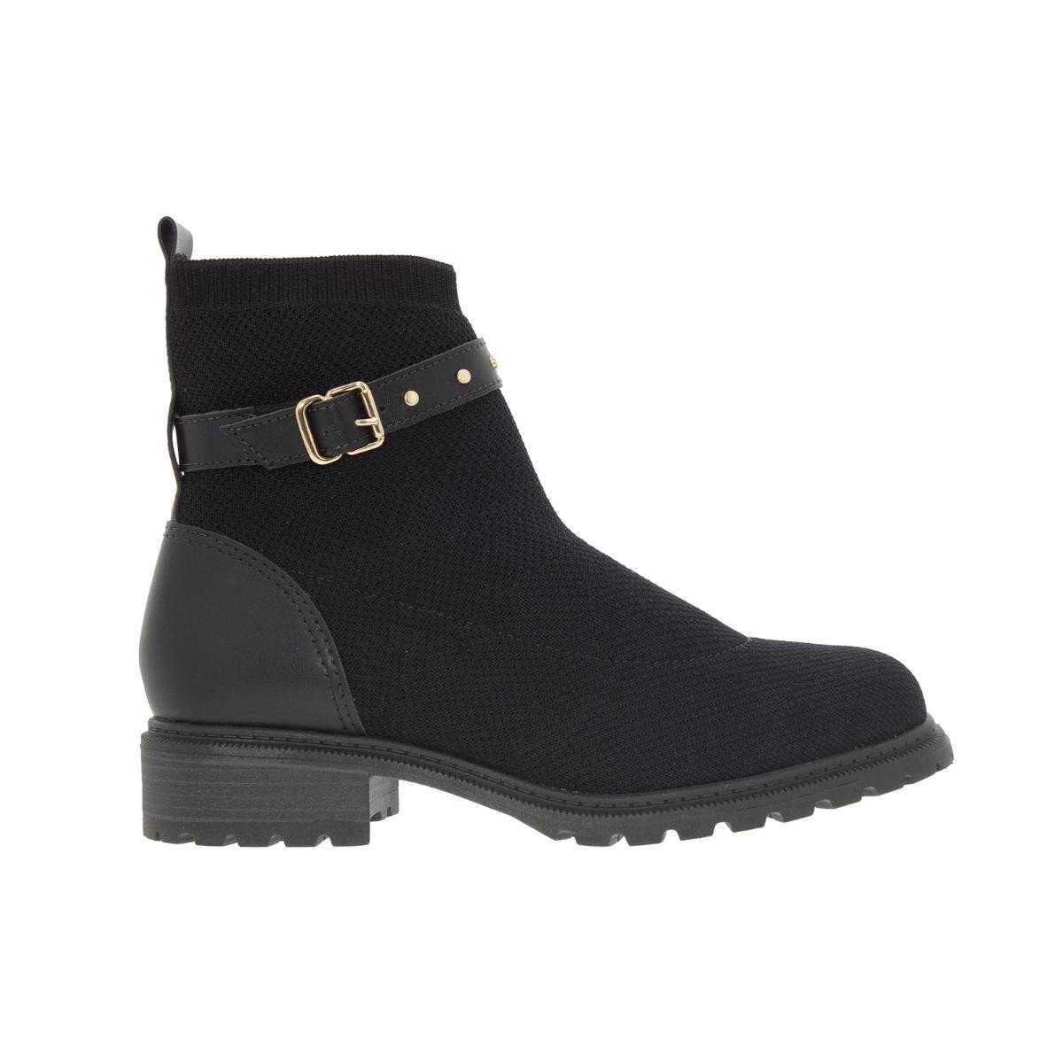 Bota Modare Ultraconforto 7074.104 Coturno Tratorado Feminino  Preto 5