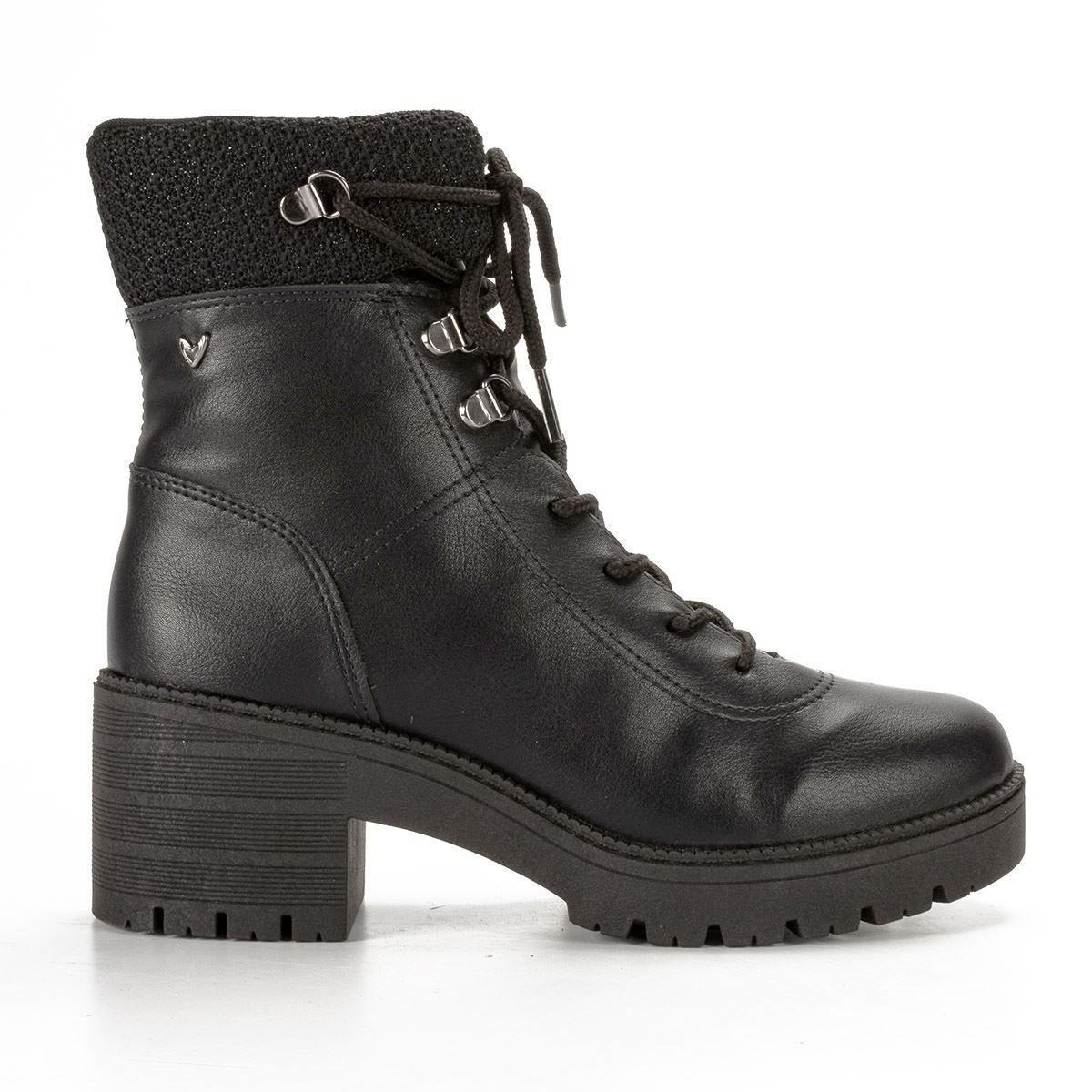 Bota Mississipi Q8481 0001 Coturno Tratorado Feminino  Preto 5