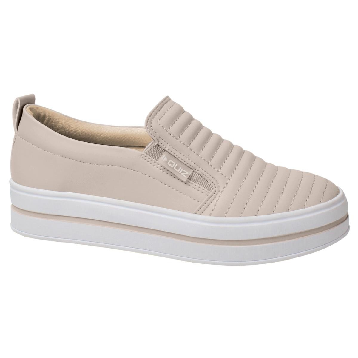 Tenis Quiz 65-1791-04 Slip On Calce Fácil Feminino
