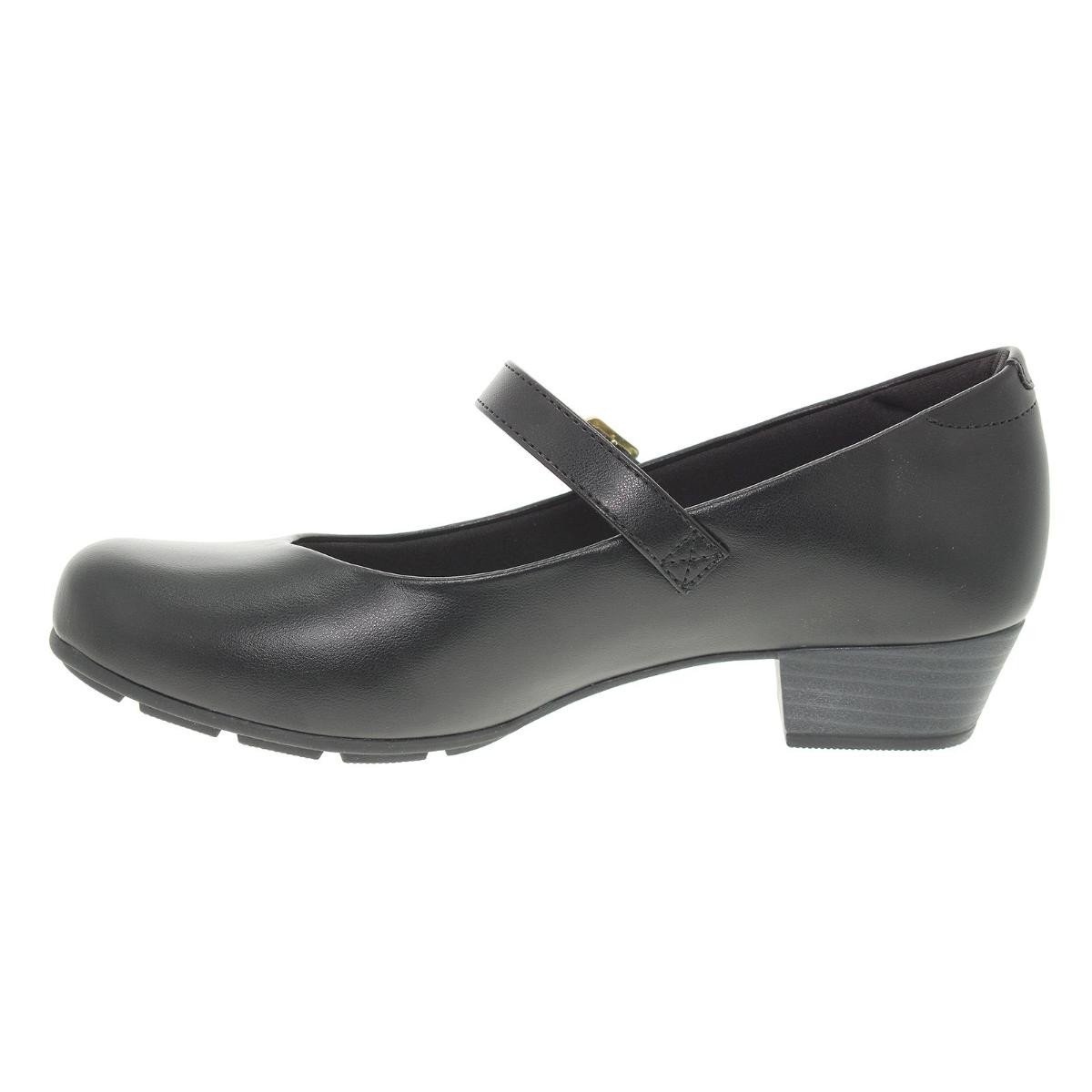 Sapato Modare Ultraconforto 7032.540 Boneca Salto Feminino Preto 2