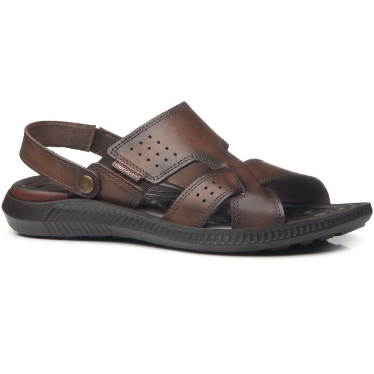 Sandalia Pegada 133156-01 Masculina Marrom 1