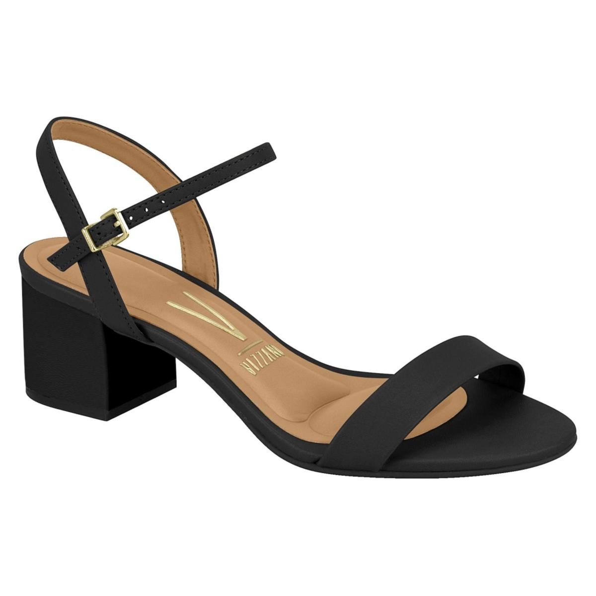 Sandalia Vizzano 6291.900.8389 Salto Grosso Feminina Preto 1
