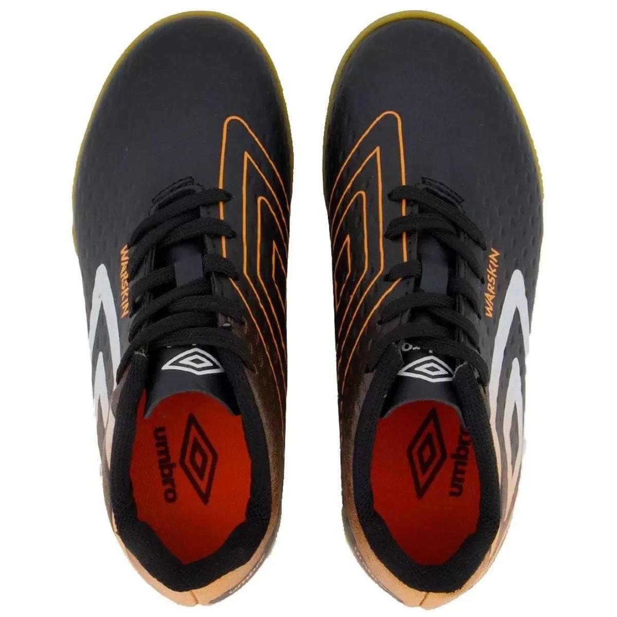 Chuteira Umbro Warskin jr 162 Futsal Indoor Preto 4