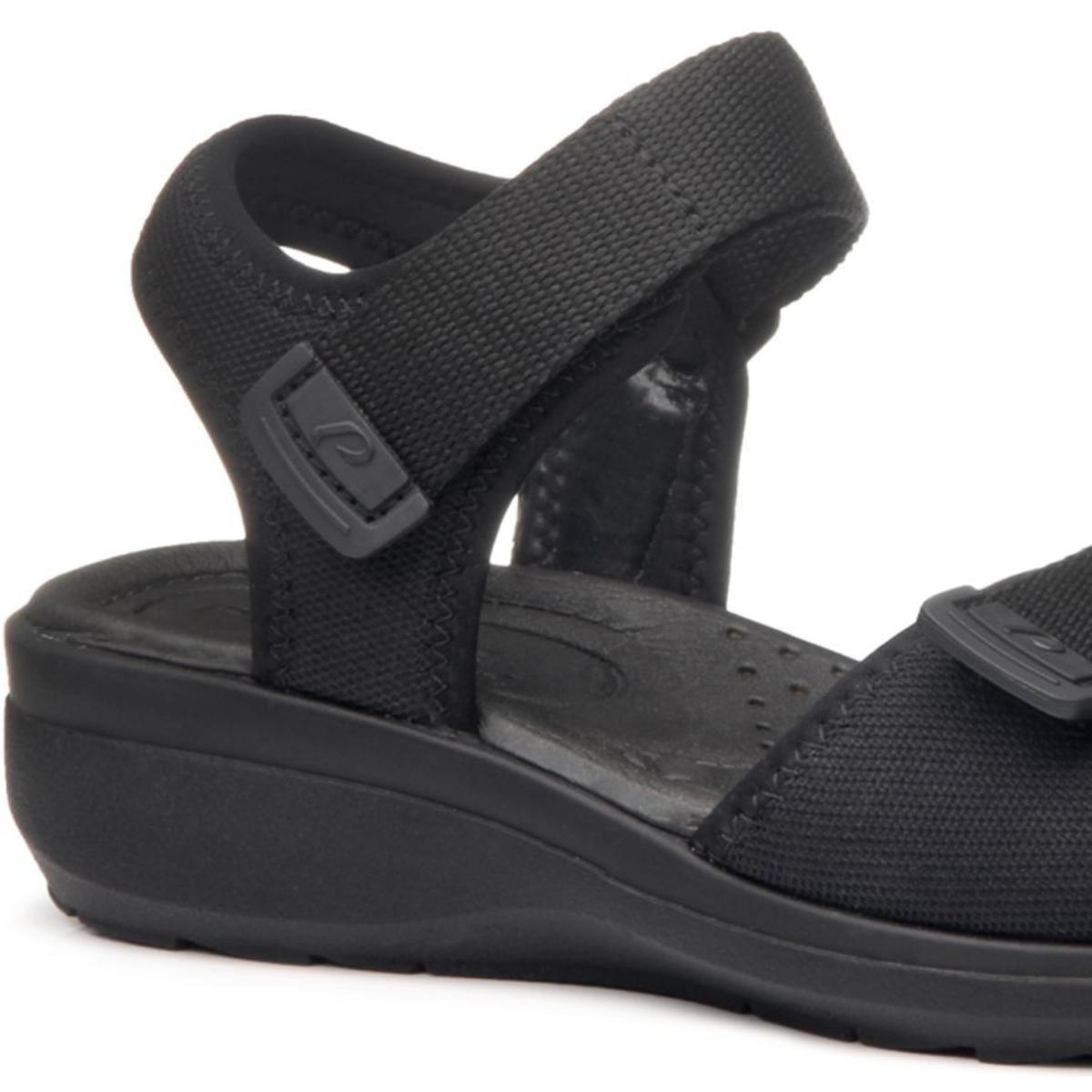 Sandalia Pegada 232752-03 Papete Anabela Feminina Preto 5