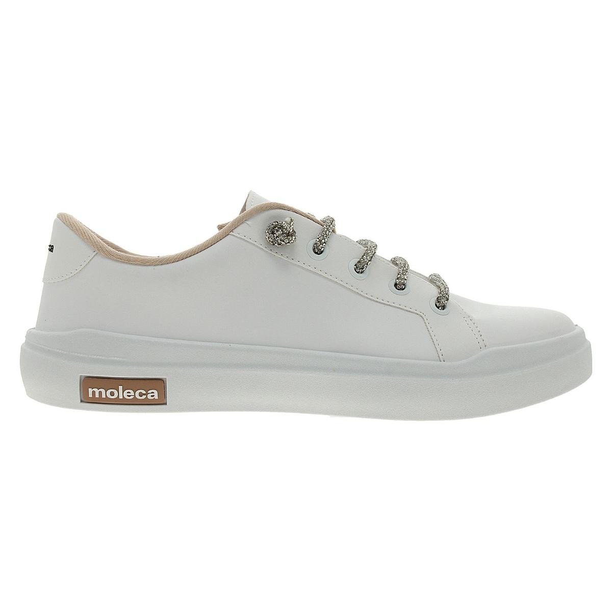 Tenis Moleca 5750.113 Star Glitter Feminino Branco 5