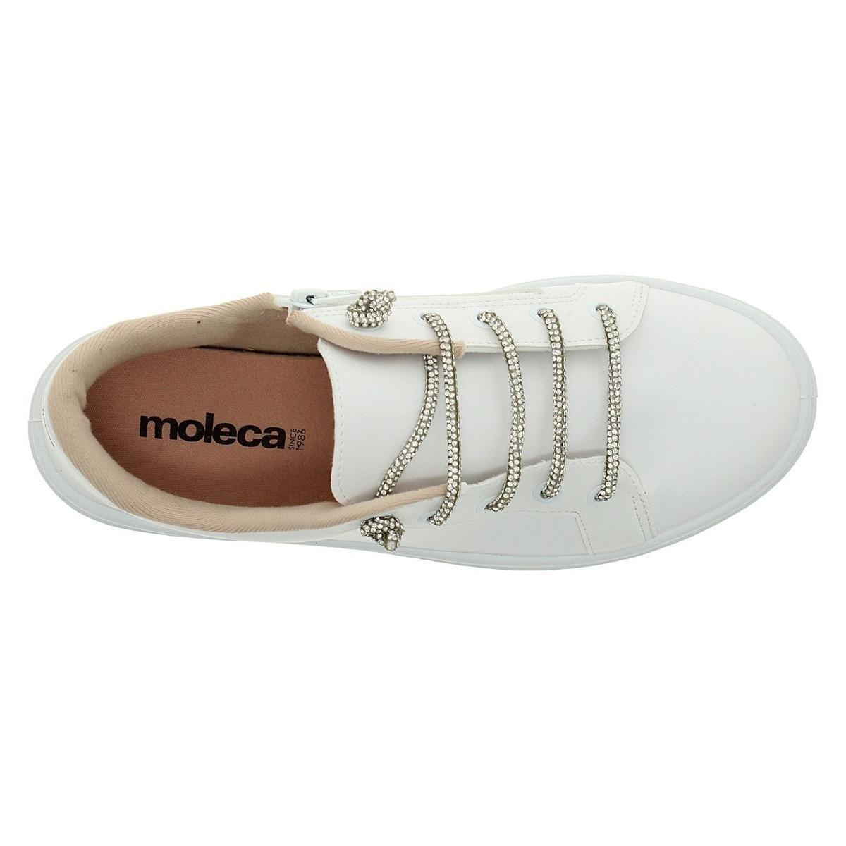 Tenis Moleca 5750.113 Star Glitter Feminino Branco 6