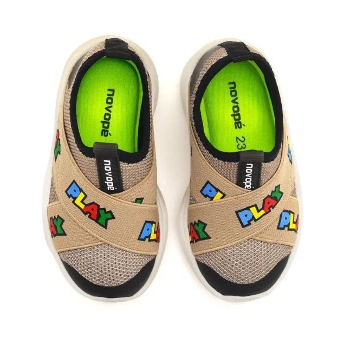 Tenis Novopé 80001068 2578 Calce Fácil Infantil Bege 5