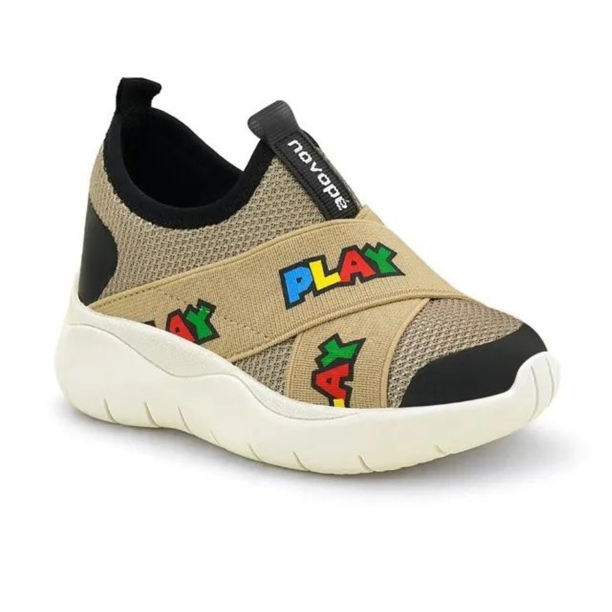 Tenis Novopé 80001068 2578 Calce Fácil Infantil Bege 2