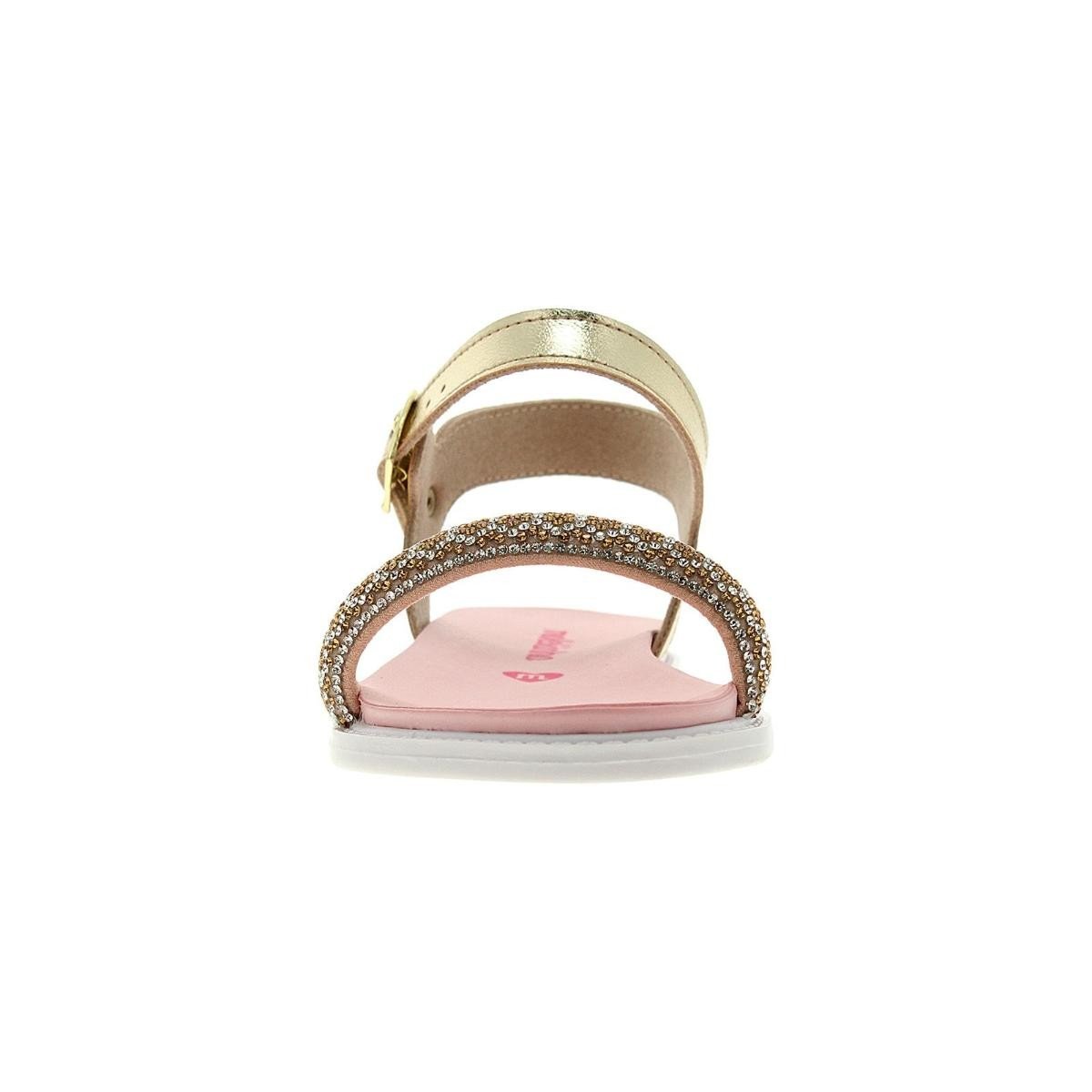 Sandalia Molekinha 2312.258.27222 Papete Glitter Infantil Dourado 3