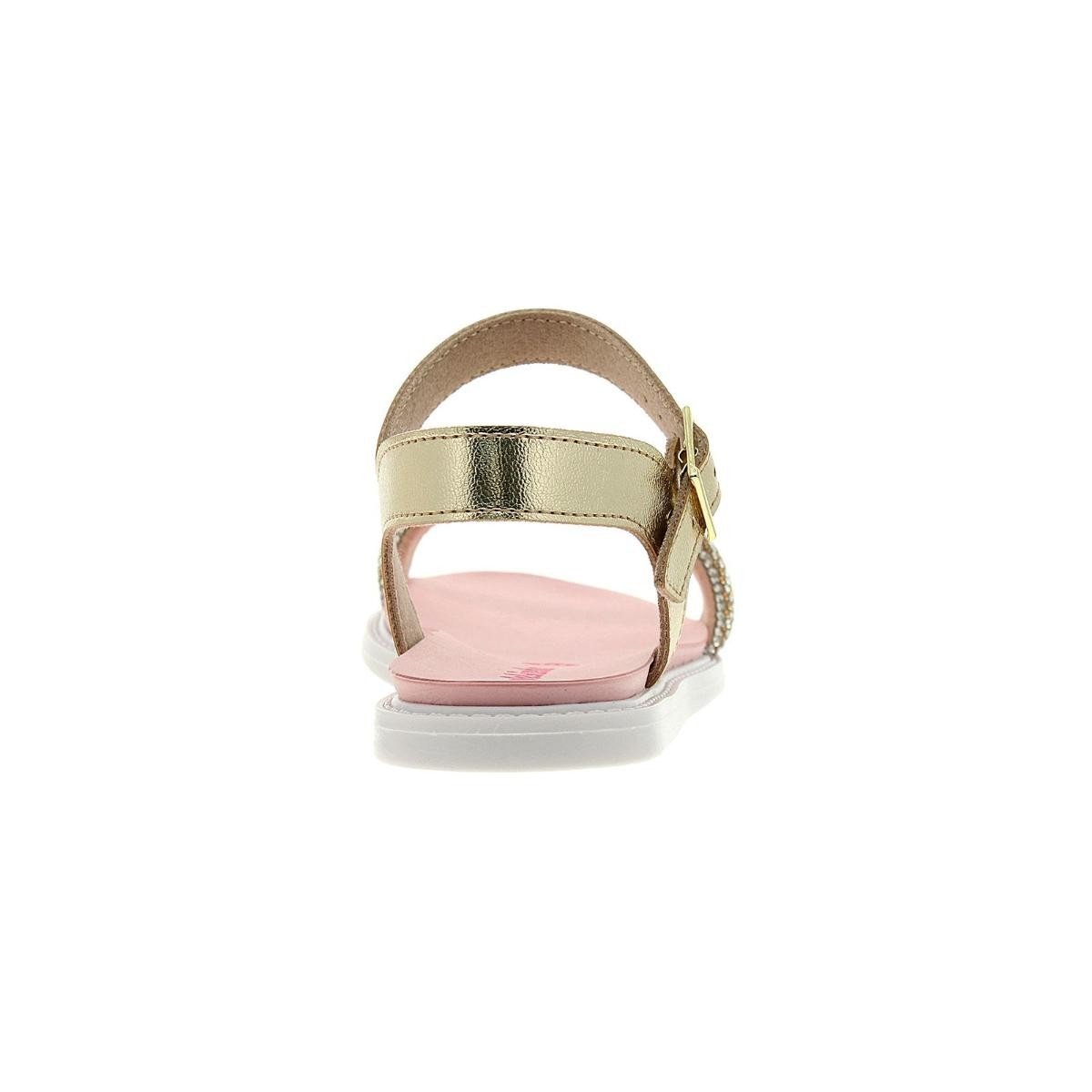 Sandalia Molekinha 2312.258.27222 Papete Glitter Infantil Dourado 4