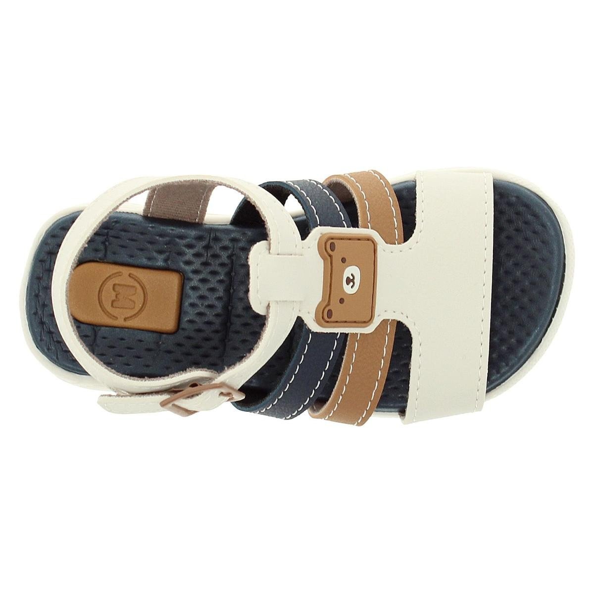 Sandalia Molekinho 2140.849 Slide Gáspea Infantil Branco 6