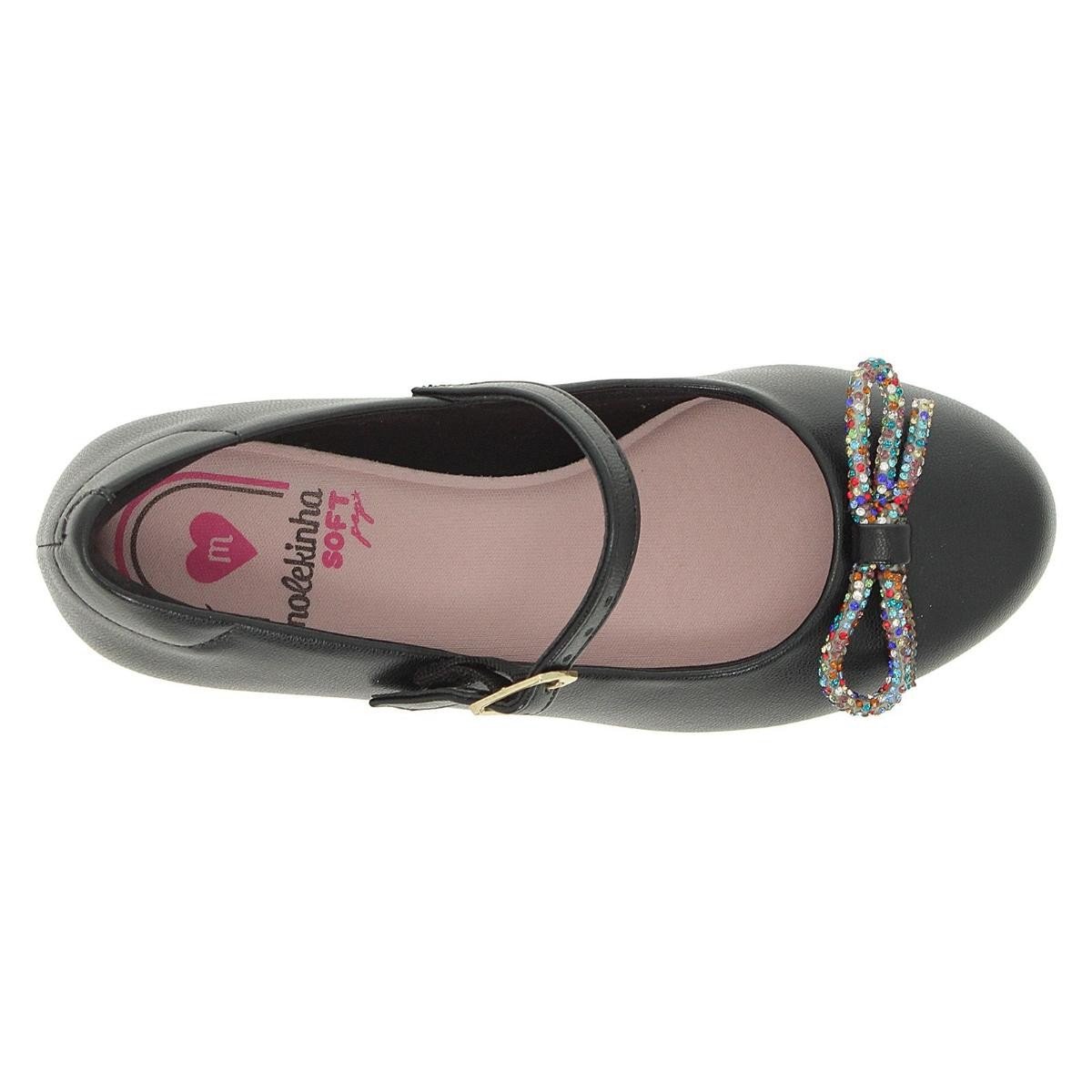 Sapato Molekinha 2528.121 Boneca Saltinho Infantil Preto 6