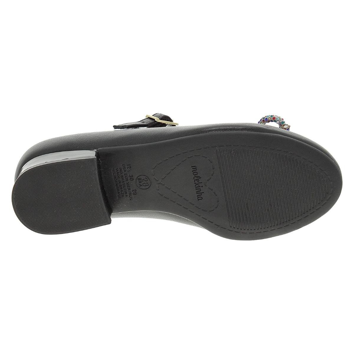 Sapato Molekinha 2528.121 Boneca Saltinho Infantil Preto 7