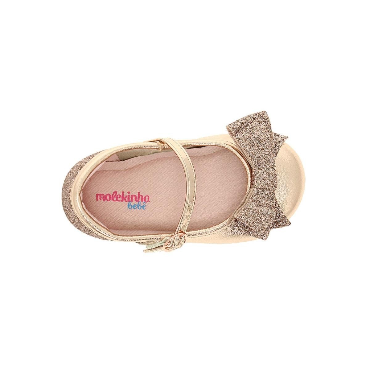 Sapatilha Molekinha 2106.1043 Boneca Tope Infantil Rosa 6