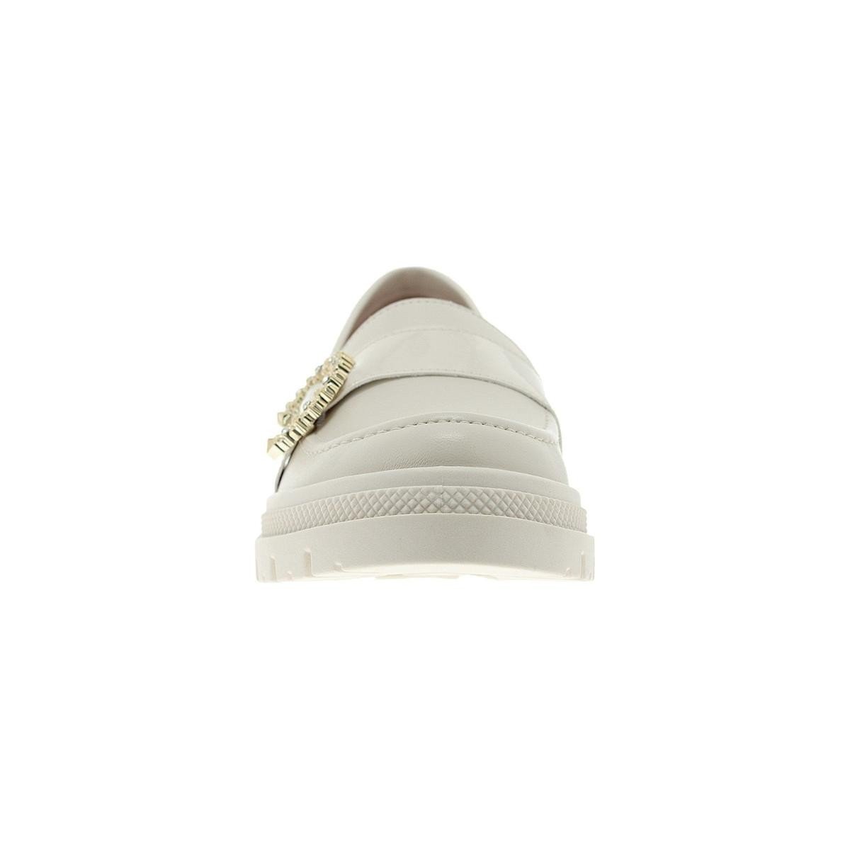 Mocassim Moleca 5775.106 LoaferTratorado Feminino Branco 3
