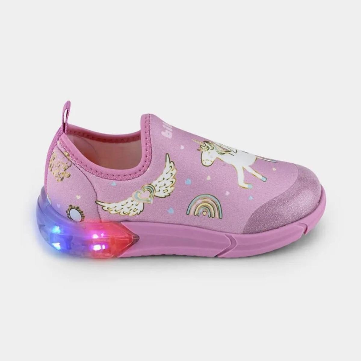 Tenis Bibi 1228040 Space Led Calce Fácil Infantil Rosa 3