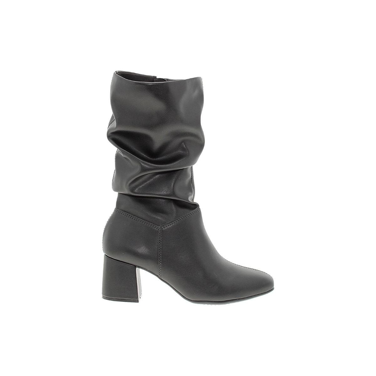 Bota Beira Rio 9076.102 Salto Grosso Cano Médio Feminina Preto 5