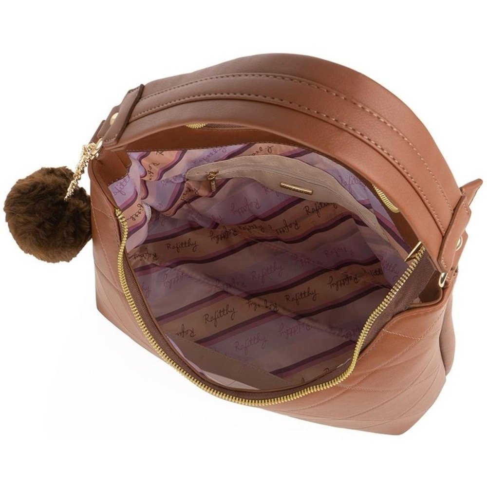 Bolsa Rafitthy 2824187a Feminina Marrom 4