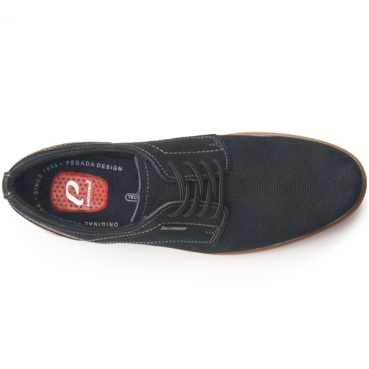 Sapato Pegada 125111-07 Oxford Cadarço Masculino Azul 4