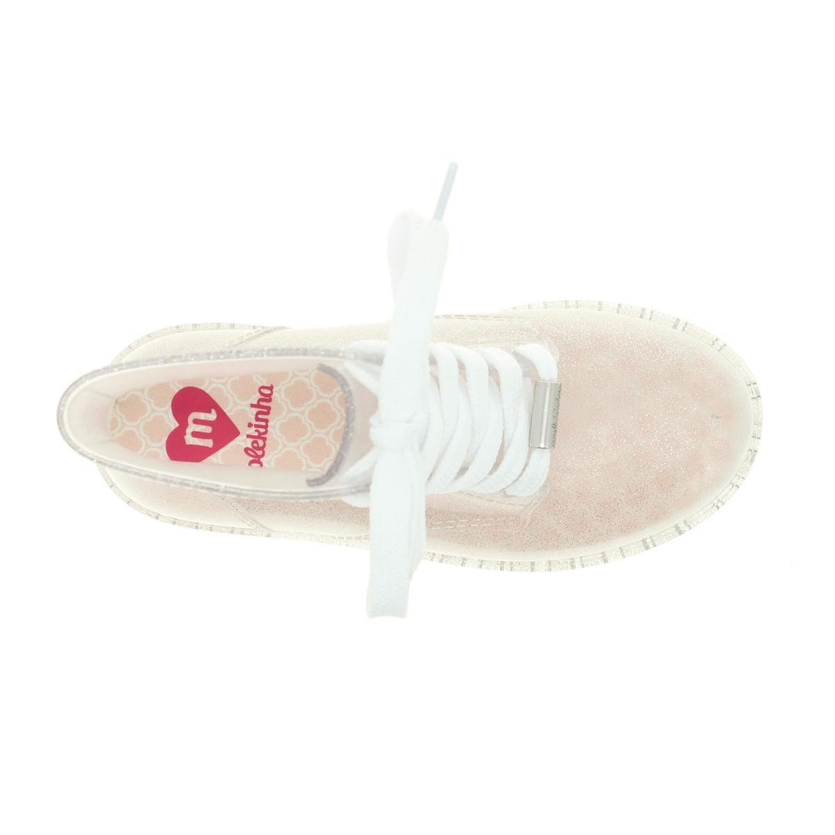Bota Molekinha 2176.206 Coturno Tratorado Infantil Prata 6