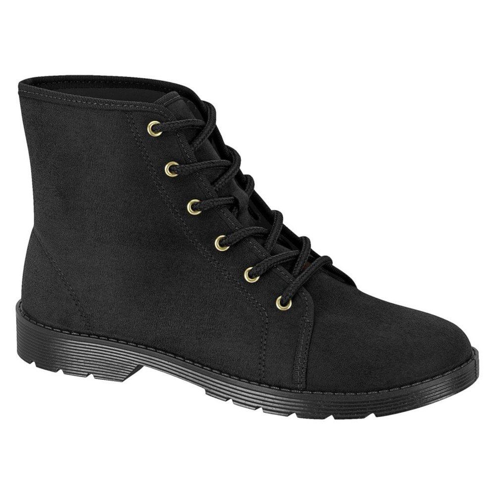 Bota Moleca 5345.100 Coturno Tratorado Feminino Preto 1