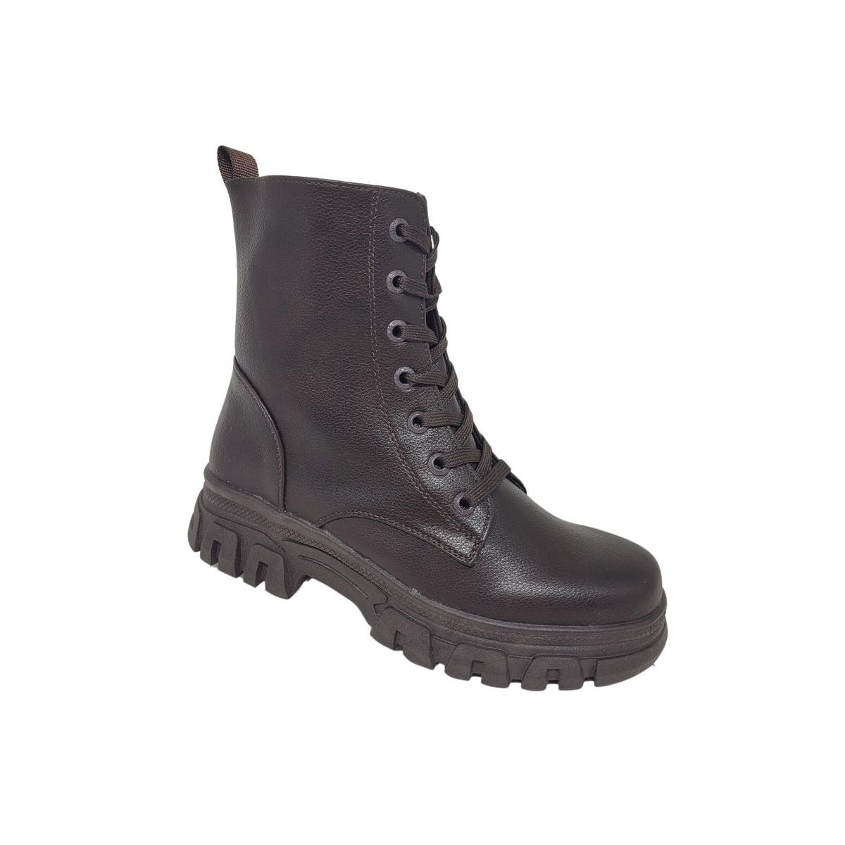 Bota Mooncity 72163 Coturno Tratorado Feminino Marrom 1