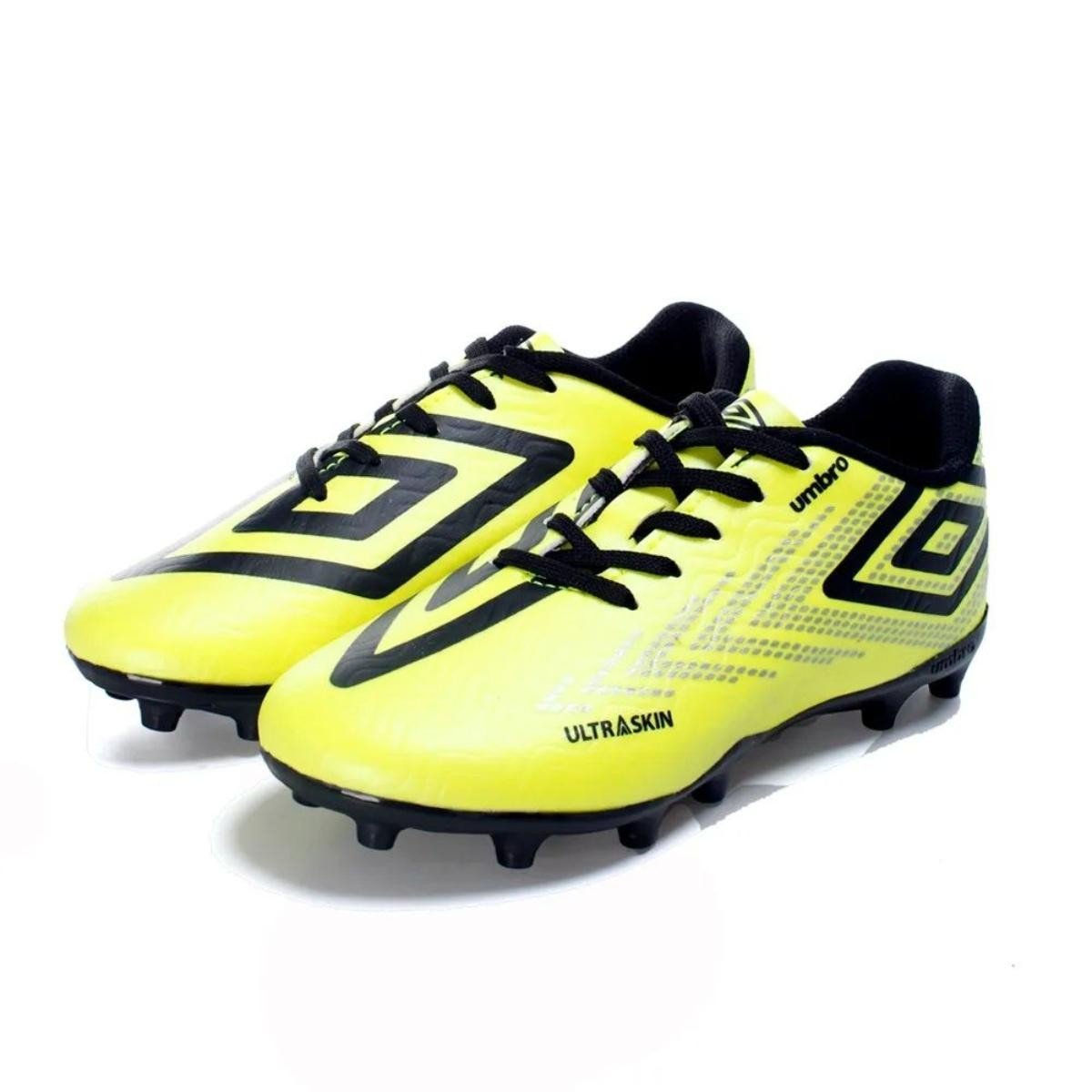 Chuteira Umbro Ultraskin Jr 618 Campo Infantil Amarelo 4