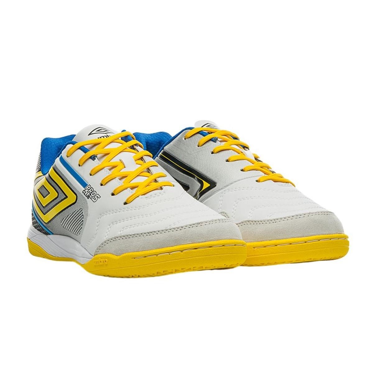 Chuteira Umbro Pro 5 Bump Club 261 Indoor Masculina Branco 2