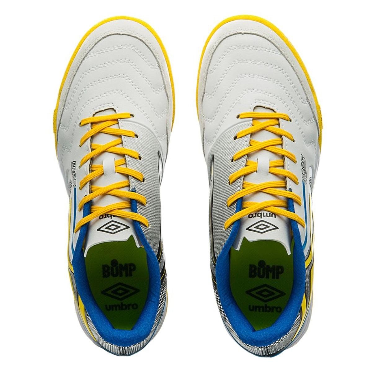 Chuteira Umbro Pro 5 Bump Club 261 Indoor Masculina Branco 4