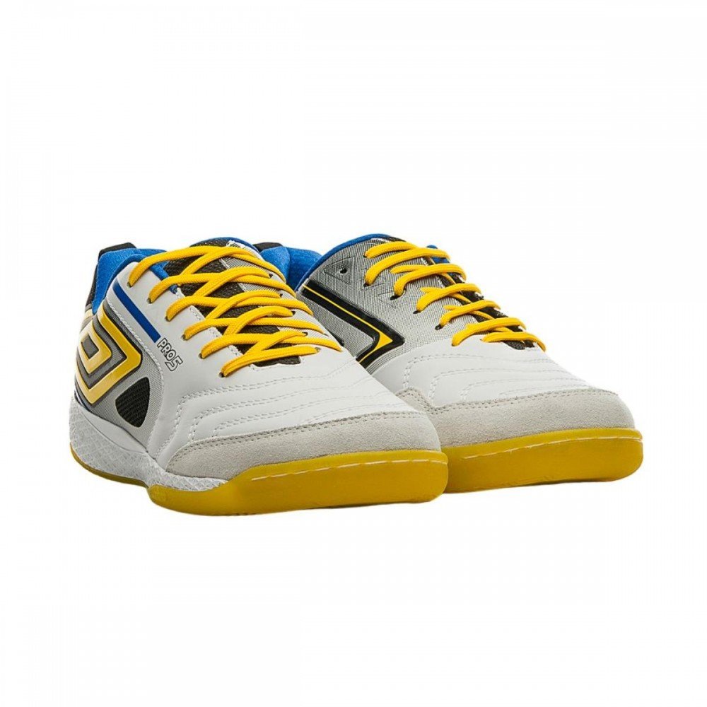 Chuteira Umbro Pro 5 Bump 261 Futsal Indoor Masculino Branco 3