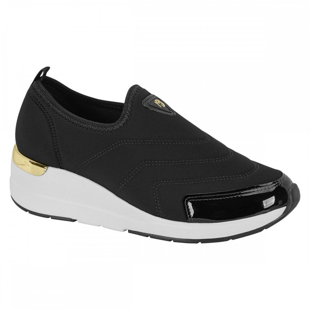 Tenis Modare Ultraconforto 7394.101 Slip On Calce Fácil Feminino Preto 1