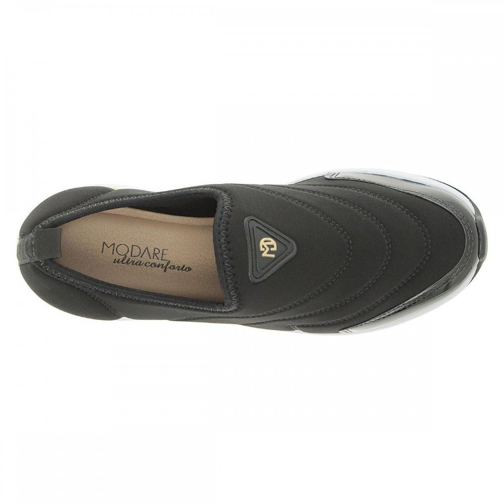 Tenis Modare Ultraconforto 7394.101 Slip On Calce Fácil Feminino Preto 6