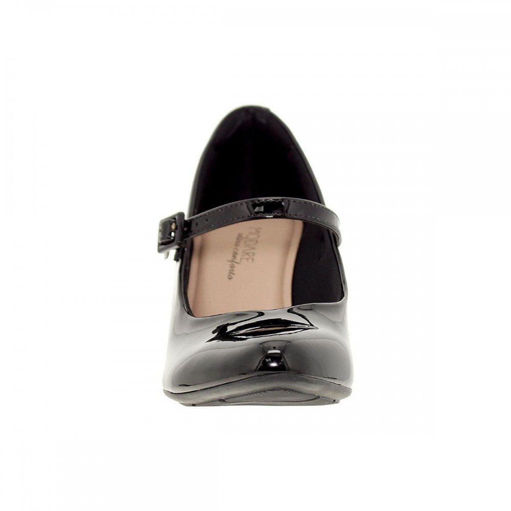 Sapato Modare Ultraconforto 7377.118 Scarpin Verniz Feminino Preto 3