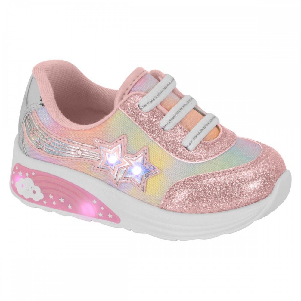 Tenis Molekinha 2731.307 Led Infantil Rosa 1