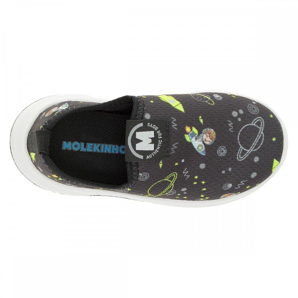 Tenis Molekinho 2634.100 Calce Fácil Infantil Preto 6