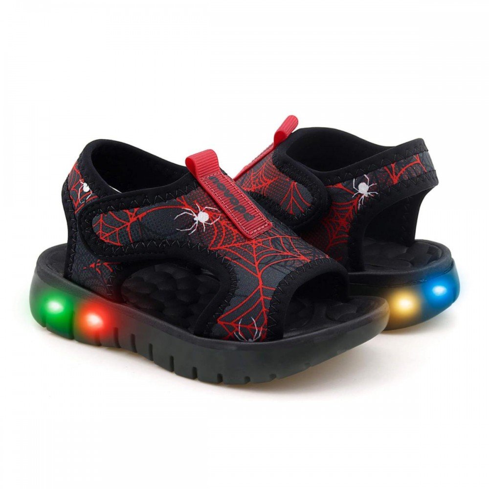 Sandalia Novopé 85001500 3247 Led Papete Infantil Preto 2